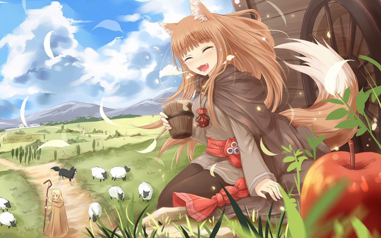 illustrazione, anime, giungla, Holo, Spice and Wolf, mitologia, Okamimimi, immagine dello schermo, mangaka