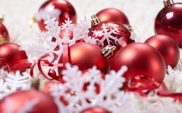 red,food,Christmas ornaments,Christmas,snowflakes,ribbon