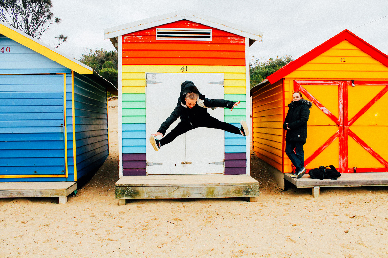 ilustrace, pláž, zatažený, značka, Austrálie, Přátelé, Victoria, Melbourne, Brighton, UMĚNÍ, barva, pláže, Svatý, Kilda