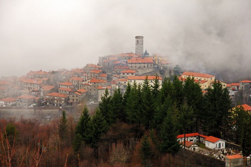 nebe, mezník, strom, město, dřevina, hora