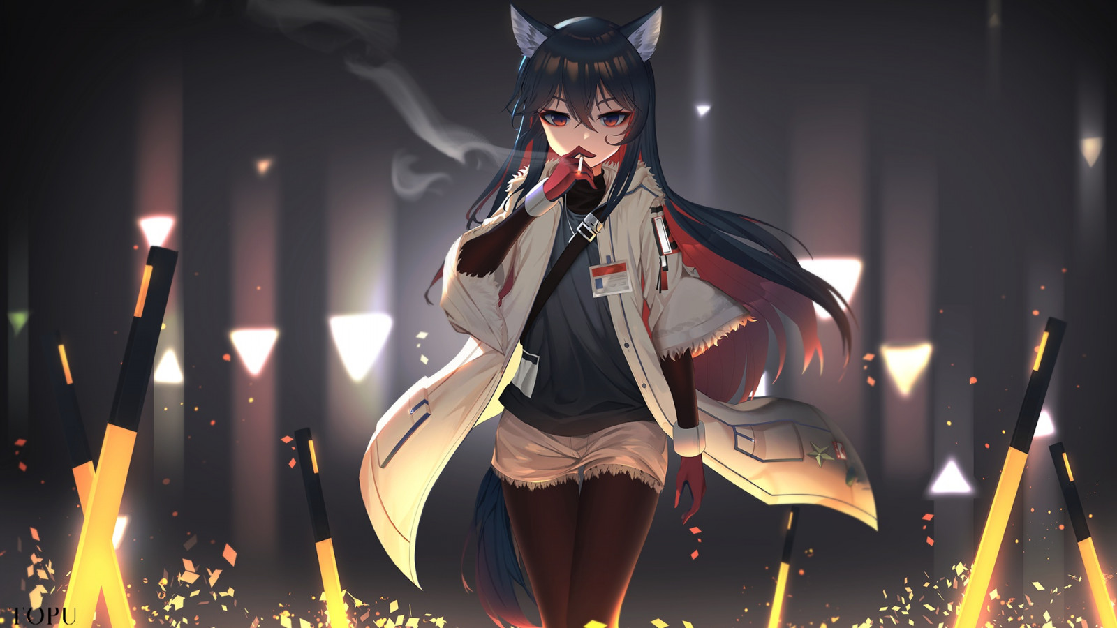 pianta, cartone animato, ARTE, cg artwork, capelli neri, evento, taglio hime, oscurità, illustrazione, la pittura, carminio, fashion design, personaggio fittizio, divertimento, finzione, anime, animazione, frangia, i giochi, uniforme, grafica, pelliccia, Animated cartoon