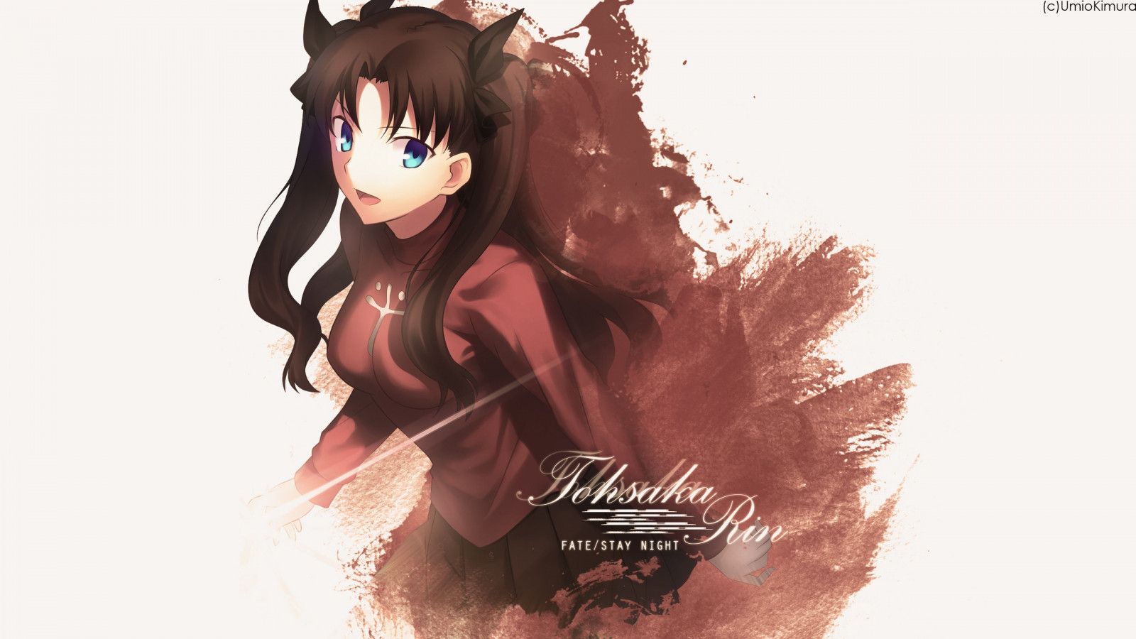 ilustrace, anime, anime dívky, kreslená pohádka, Fate Stay Night, Tohsaka Rin, mangaka