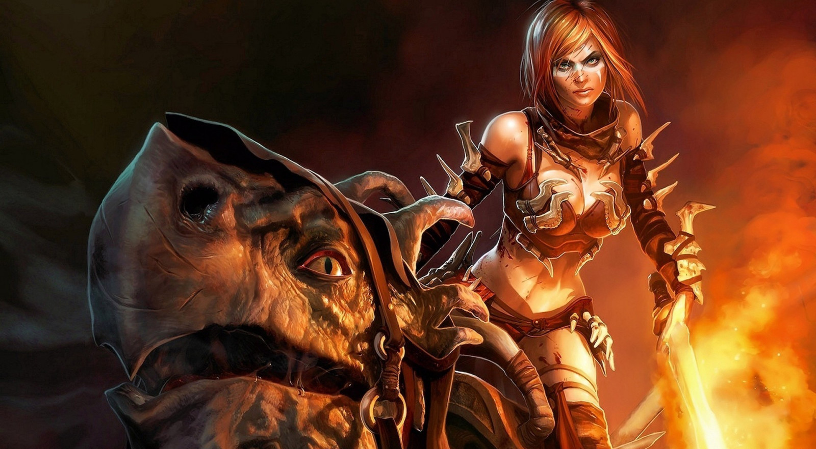 fantasy umění, umělecká díla, mytologie, Snímek obrazovky, válečný magnát, počítač tapeta, zvláštní efekty, pc hry, akční film, žena bojovník