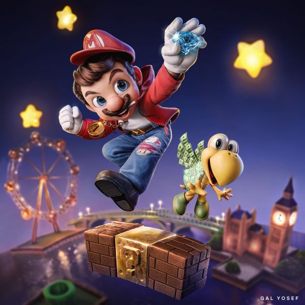 artwork,video games,Gal Yosef,Super Mario,London,money
