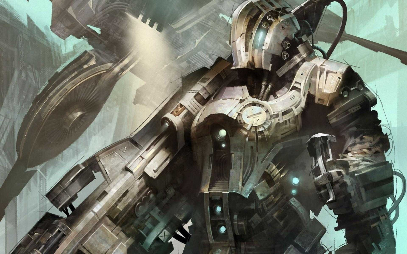 futuristický, umělecká díla, voják, sci-fi, cyborg, stroj, Snímek obrazovky, mecha, pc hry