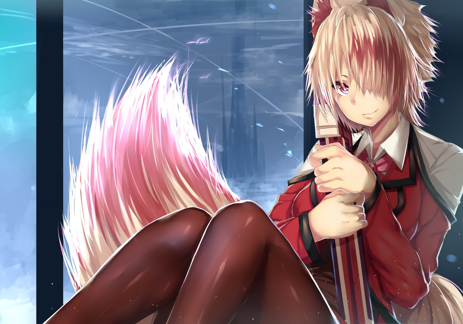 Anime, Anime Mädchen, Fuchs Mädchen, Manga, schwarzes Haar, Kitsunemimi, Originalzeichen, Mund, Comics, Kleidung, Mangaka