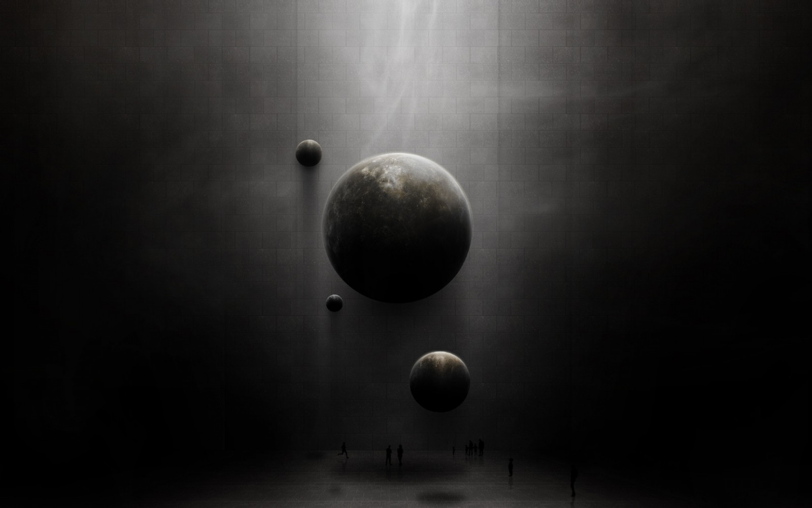 Wallpaper abstract, sky, sphere, Moon, universe