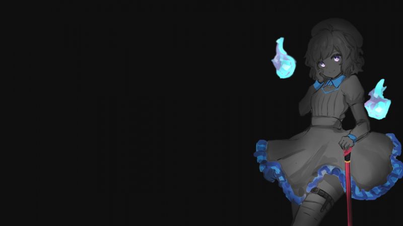 Meninas anime, fundo preto, Fundo escuro, Fundo simples, Coloração seletiva Meninas anime, fundo preto, Fundo escuro, Fundo simples, Coloração seletiva