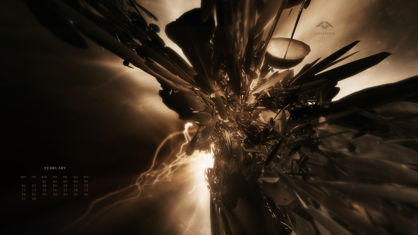 Wallpaper : artwork, abstract, calendar, 3D Abstract, CGI 3840x2160