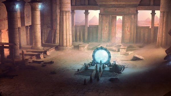 temple, artwork, Stargate, darkness, screenshot, ancient history