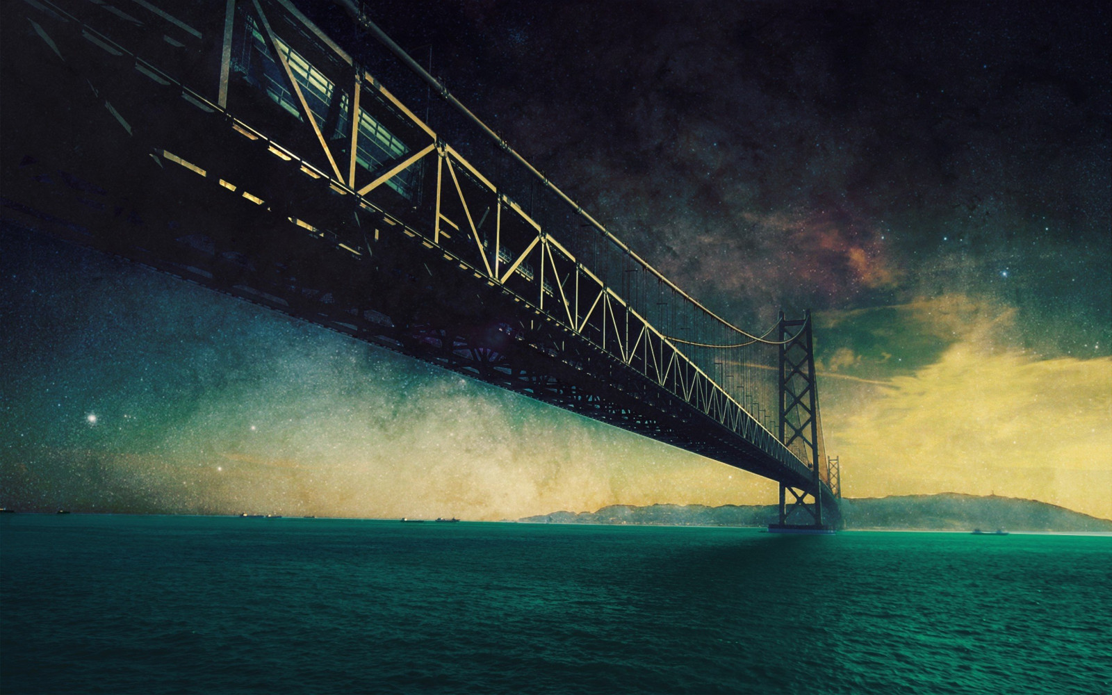 2560x1600 px, สะพาน, การจัดการภาพ, ดาว