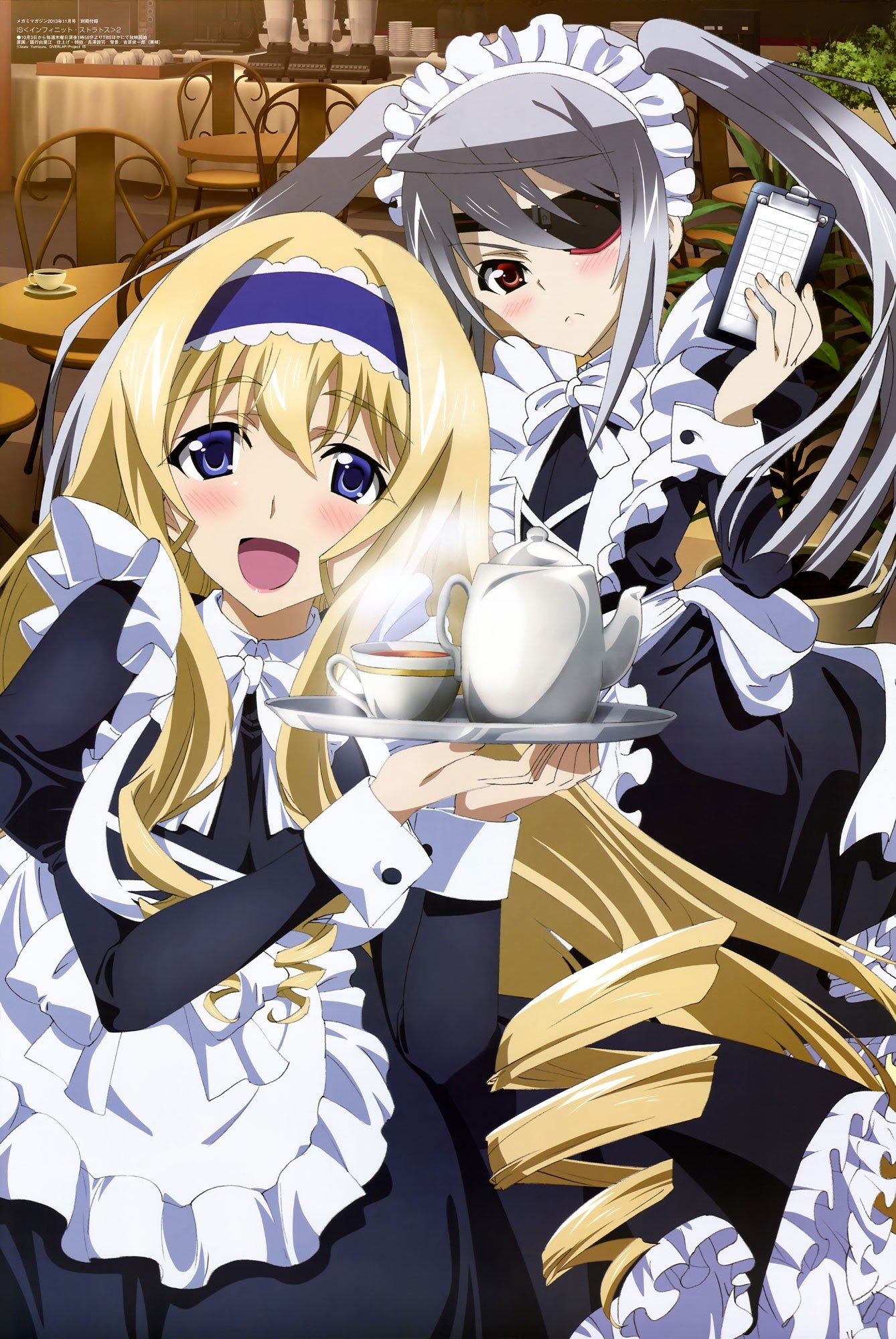 1338x2000 px, Alcot Cecilia, anime, anime dívky, Bodewig Laura, Infinite Stratos