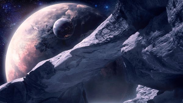 planet, space, Earth, atmosphere, screenshot, digital art