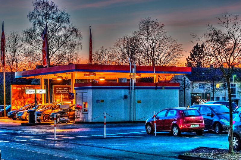 cielo, sera, auto, riflessione, area urbana, architettura