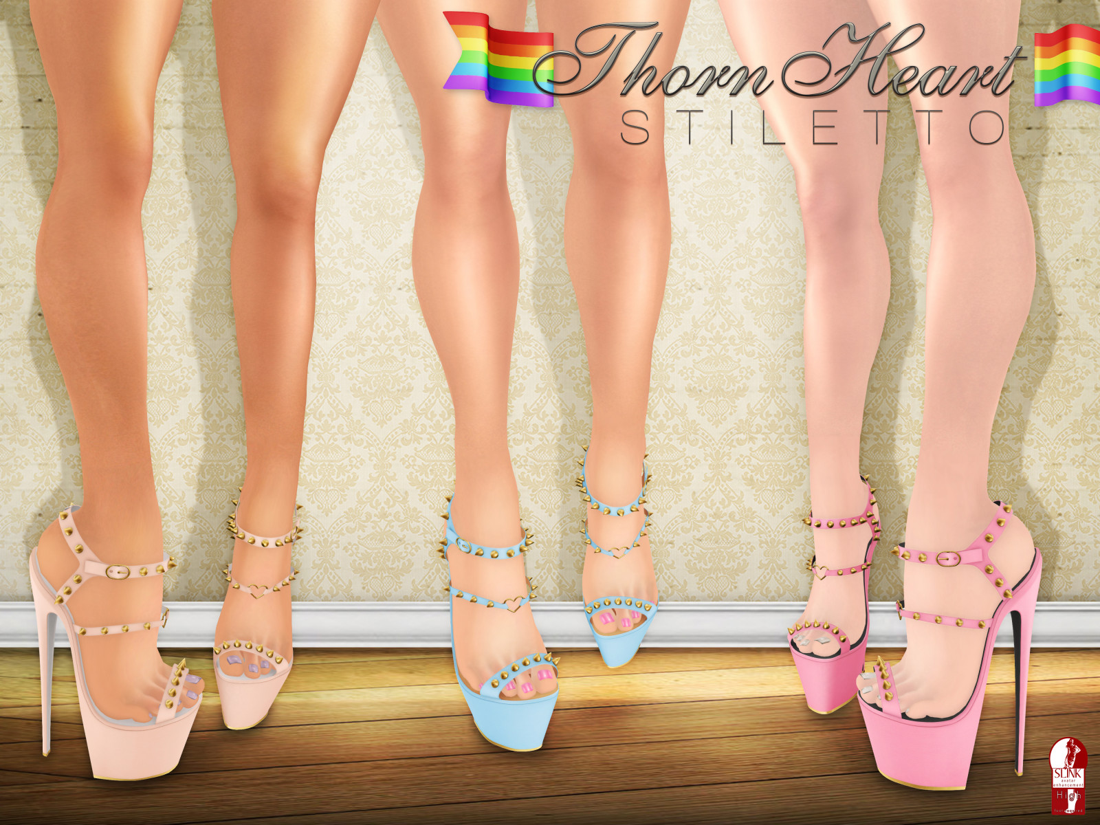 život, roztomilý, Nohy, kov, stříbrný, projekt, zlato, vysoký, obuv, lodičky, srdce, sandály, SL, druhý život, kawaii, druhý, bla, pata, dýka, omezený, edice, hroty, výhradní, hřeby, plížit se, SLX