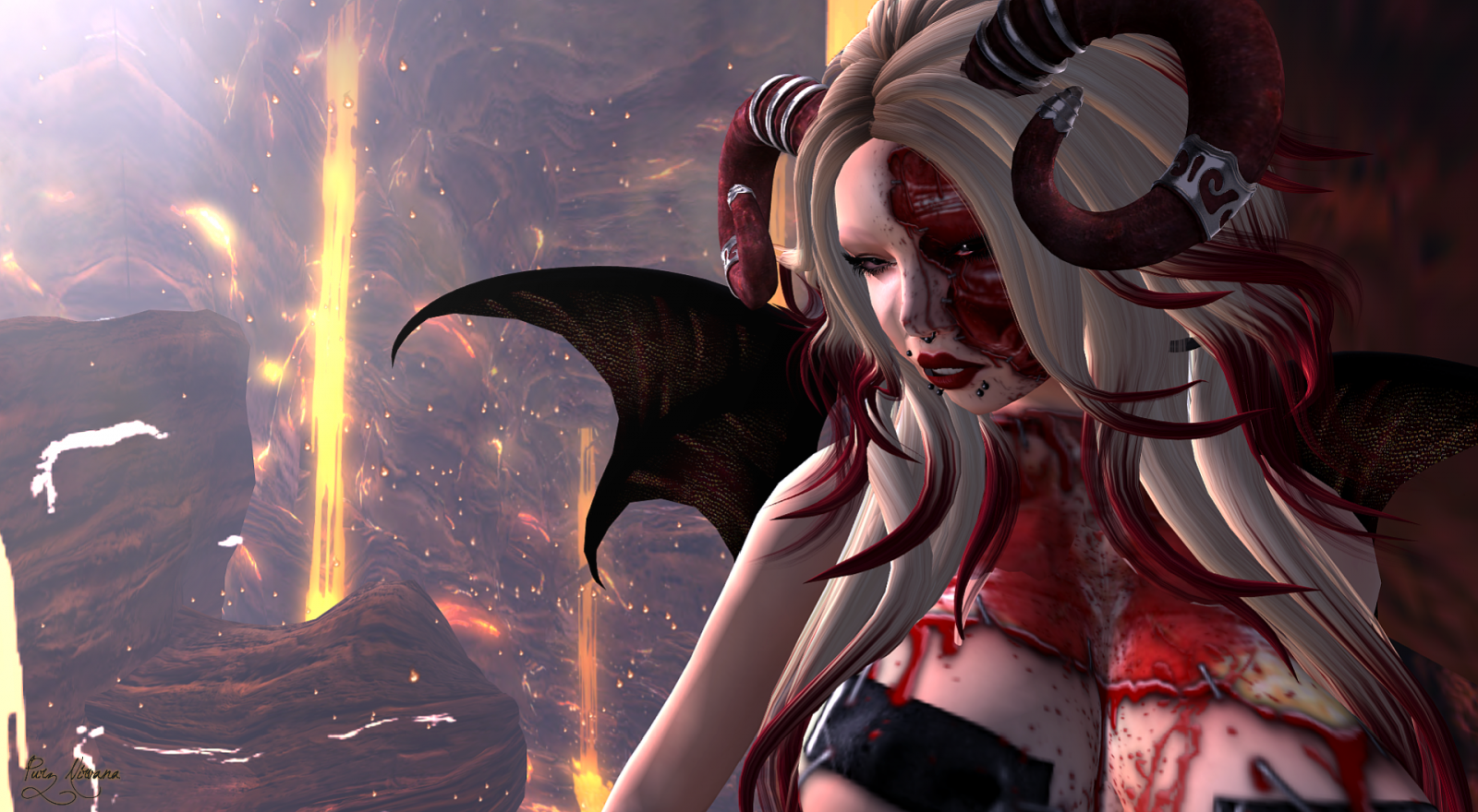 blondýnka, anime, křídla, předvečer Všech svatých, fotografování, výstřih, Legie, móda, démon, peklo, stroj, komiks, kostýmy, mytologie, pravda, demoness, zatracení, 2014, Nový, tetování, styl, goth, tma, SL, druhý život, glamaffair, fantazie, deetalez, digitální umění, gacha, collabor88, lolas, secondlifefashion, módní blog, Snímek obrazovky, Události, PhotoArt, aplikátorů, slfashion, tango, implantáty, říjen, počítač tapeta, fiktivní postava, beletrie, slphotography, secondlifeblog, žena bojovník, slblog, trendy, moderní, démonický, nové věci, tanga, salesevent, sexyfashion, Freshface, hauntedgraveyard, slevent, dstyle, fashioninsl, slfashionblog, fashioninsecondlife, deliriumstyle, purz, fnhawt, lolastango, purznirvana, hurryupchange, hurryupchangeblog, cleavagesim, purznirvanasphotos, implantfriendly, thebeautypageant, mysticrealmsfair