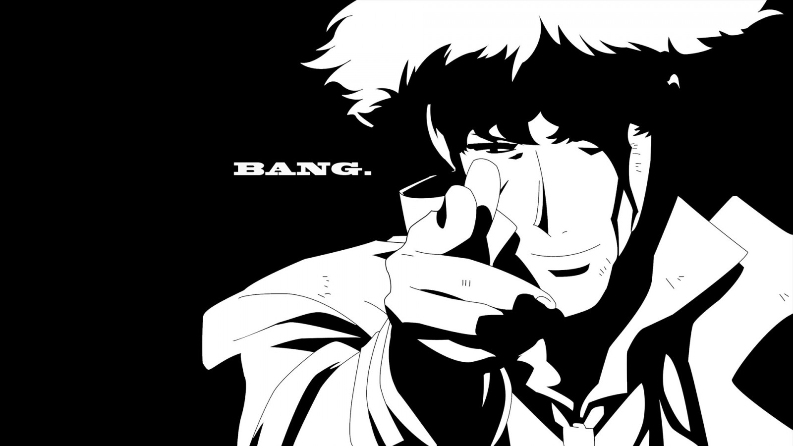 výkres, ilustrace, černobílý, anime, anime kluci, kreslená pohádka, Cowboy Bebop, skica, 1920x1080 px, Černý a bílý, monochromatické fotografování, font, mangaka