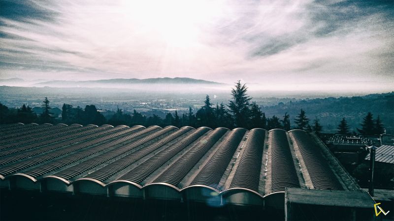 slunečnímu záření, krajina, digitální umění, odraz, Photoshop, panoráma města