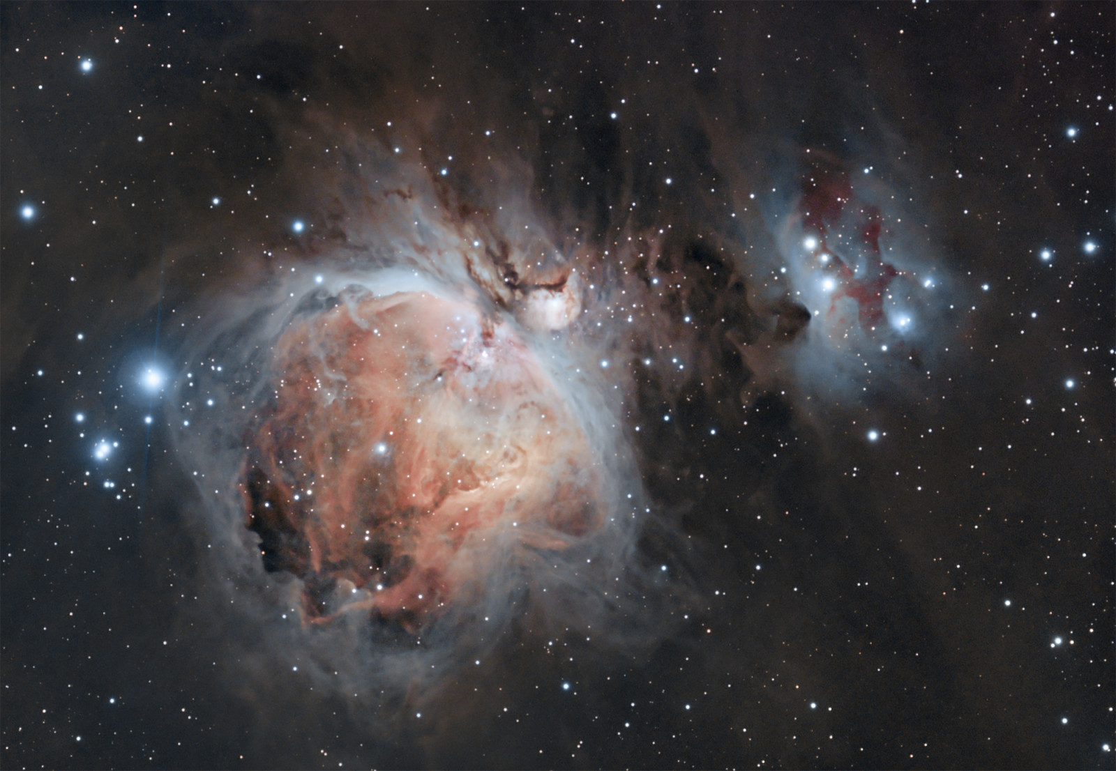 Canone, nebulosa, astrofotografia, Orion, m42, astronomia, Dss, uomo che corre, M43, Ed80, Deepskystacker, eos500d