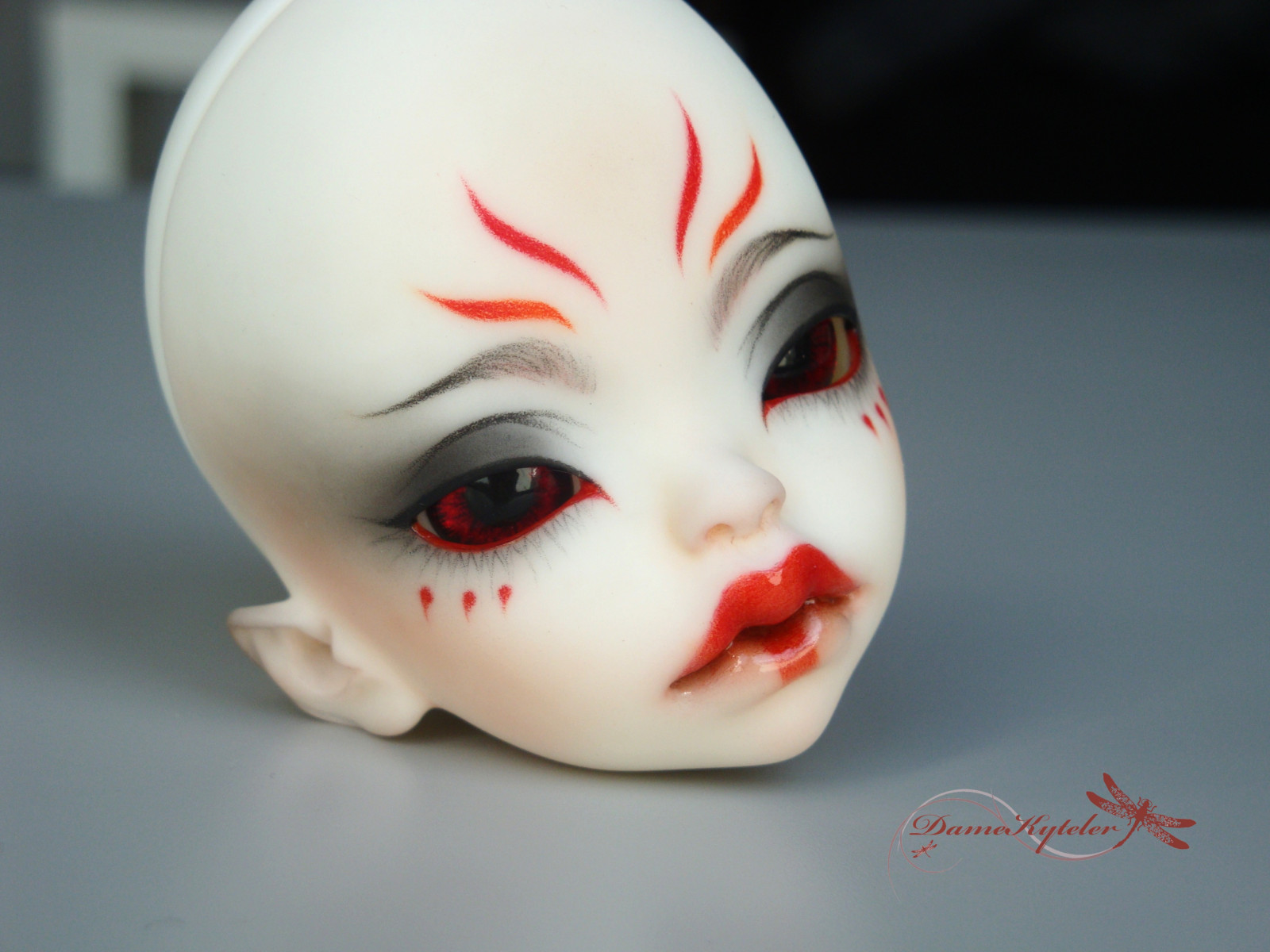 tvář, panenka, nos, hlava, tvář, ret, pusa, řasa, figurka