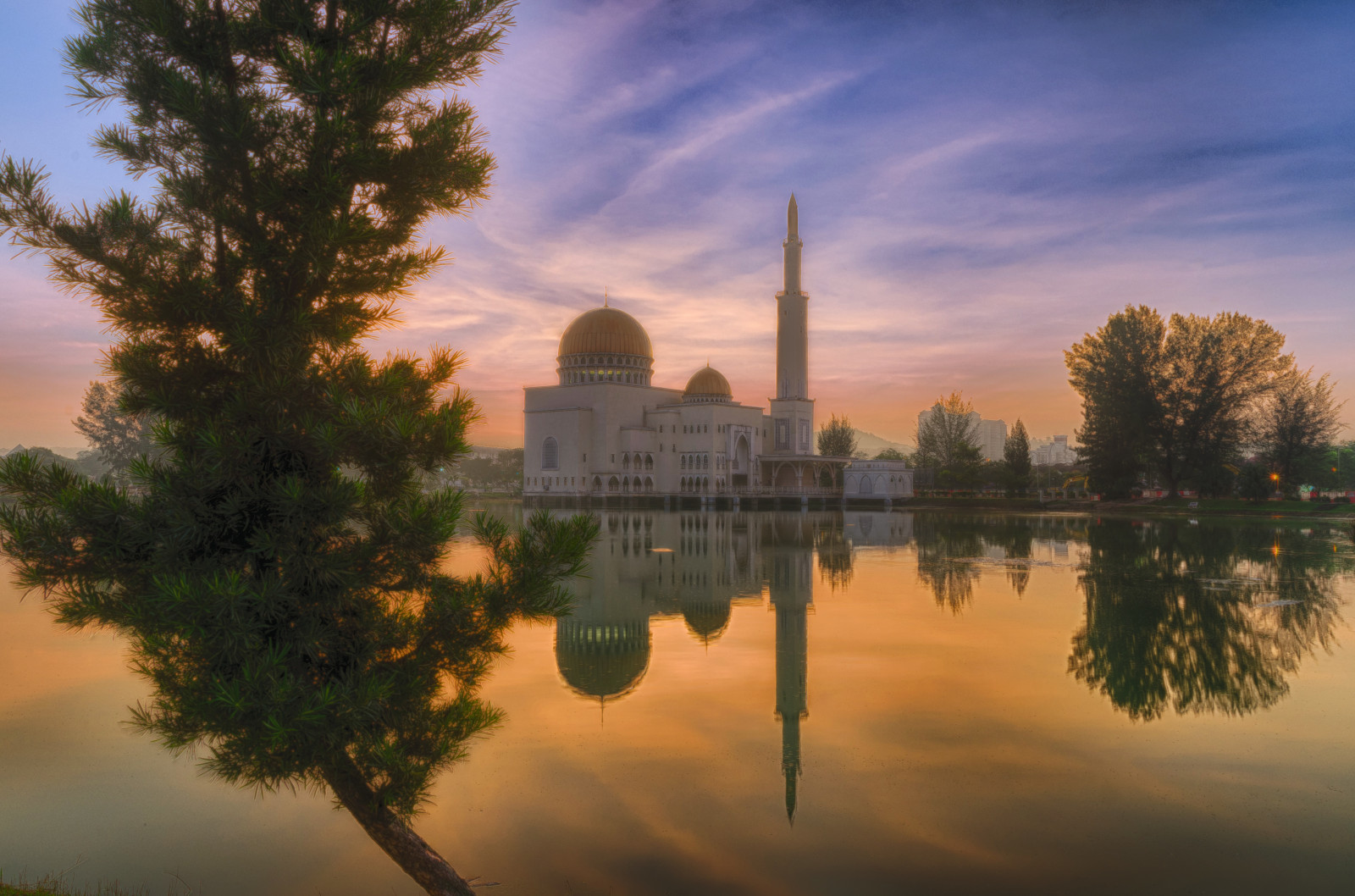 slunečnímu záření, krajina, západ slunce, Asie, jezero, voda, Příroda, odraz, nebe, svítání, uklidnit, večer, ráno, mešita, řeka, HDR, horizont, atmosféra, Nikon, Malajsie, soumrak, banka, podrobnosti, UMĚNÍ, mrak, strom, svítání, D7000, lanscape, mezník, nádrž, během dne, turistická atrakce, počítač tapeta, Selangor, Puchong, Selan