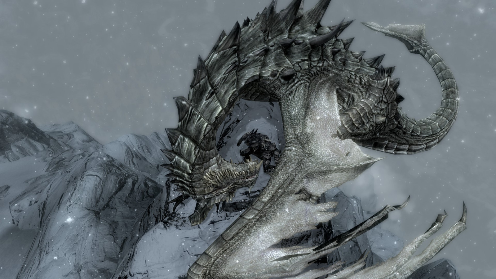 disegno, videogiochi, la neve, inverno, ghiaccio, Drago, The Elder Scrolls V Skyrim, mitologia, Congelamento, 1920x1080 px, personaggio fittizio