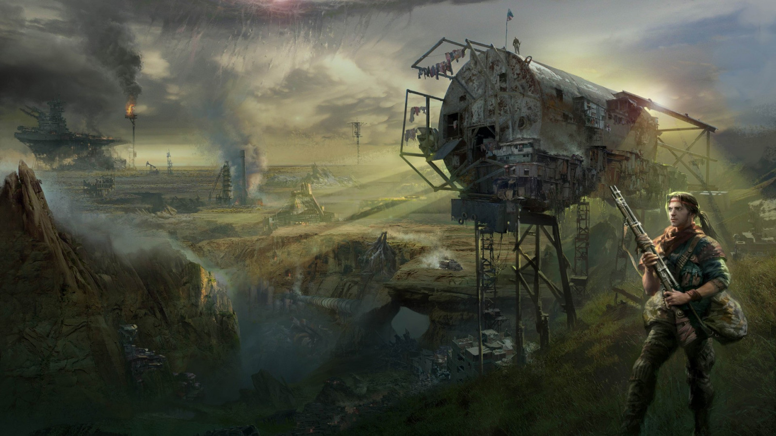 futuristico, opera d'arte, soldato, Terreno, immagine dello schermo, atmosfera della terra, gioco pc