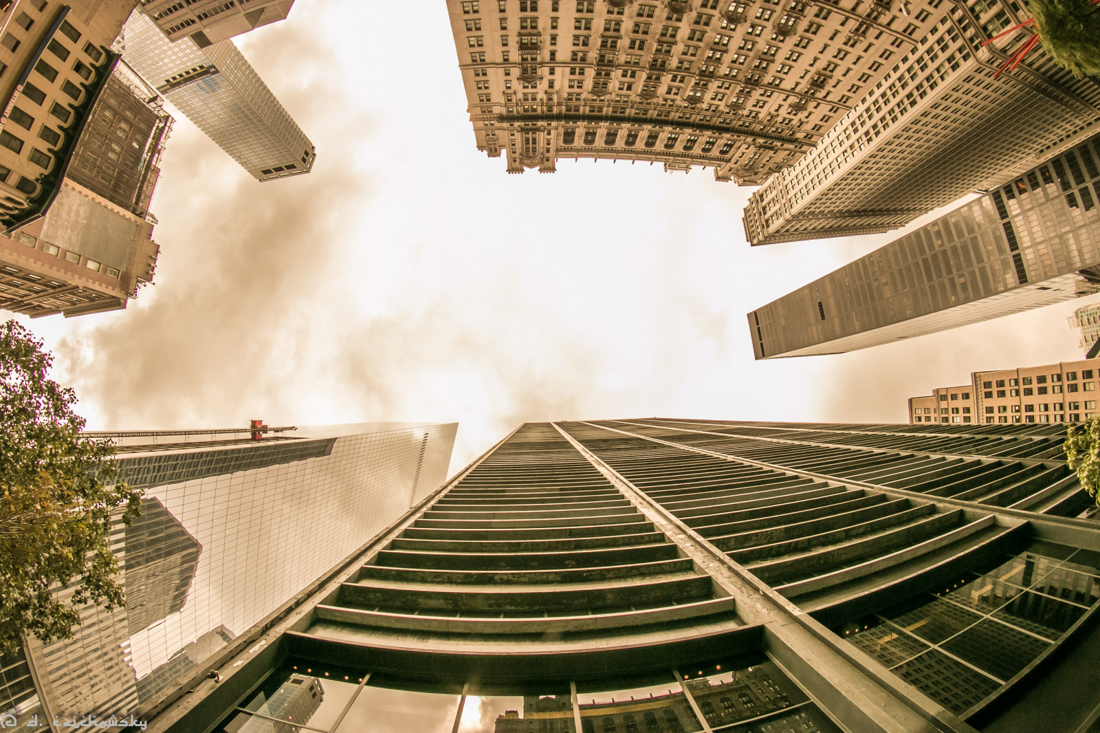 město, architektura, budova, nebe, symetrie, mrakodrap, sépie, Kánon, metropole, objektiv s rybím okem, struktura, York, úhel, rybí oko, Nový, nyc, mezník, eos, během dne, 8mm, 70d, urban area, Metropolitní oblast, denní osvětlení, stock photography