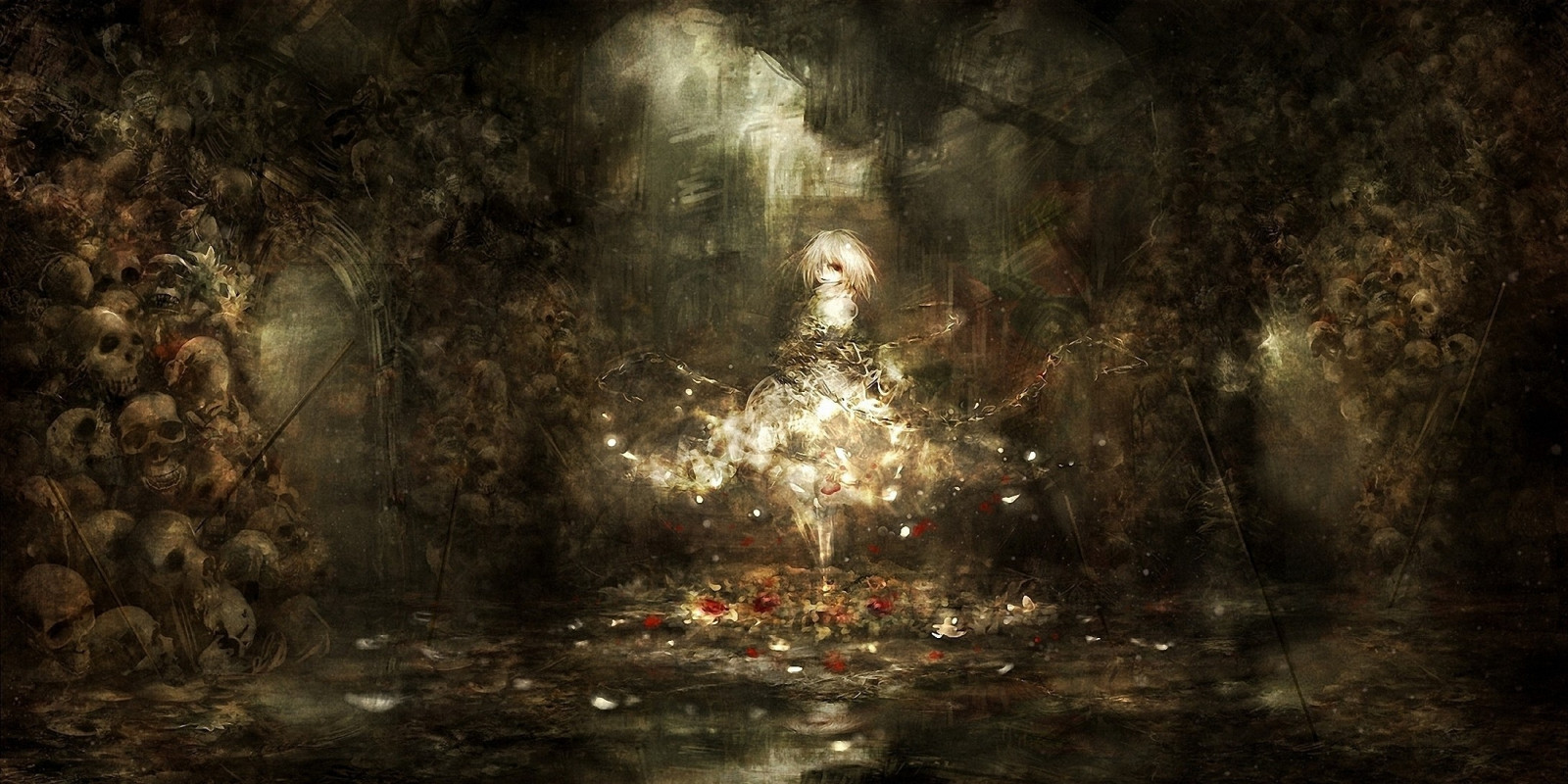 slunečnímu záření, les, noc, fraktální, Původní znaky, jeskyně, Formace, tma, Snímek obrazovky, počítač tapeta