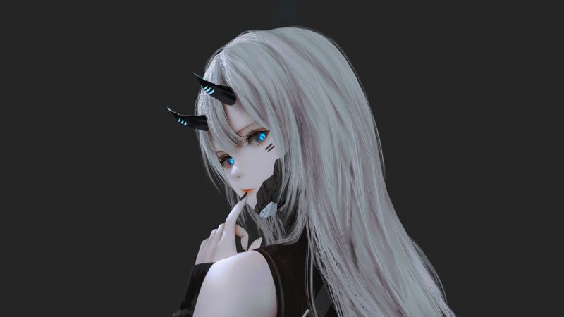 capelli bianchi,anime,anime girls