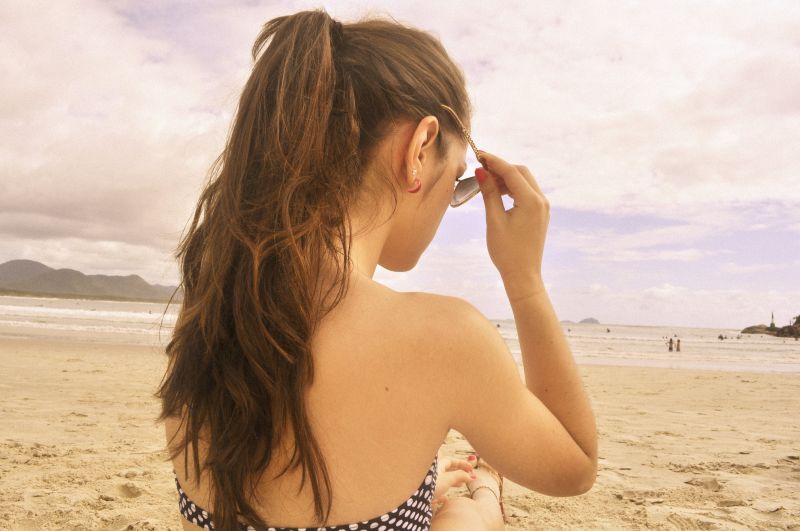 de praia,Florianópolis,dom,menina,oculos de sol