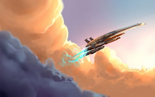 質量効果, 日光, デジタルアート, 反射, 空, 車両