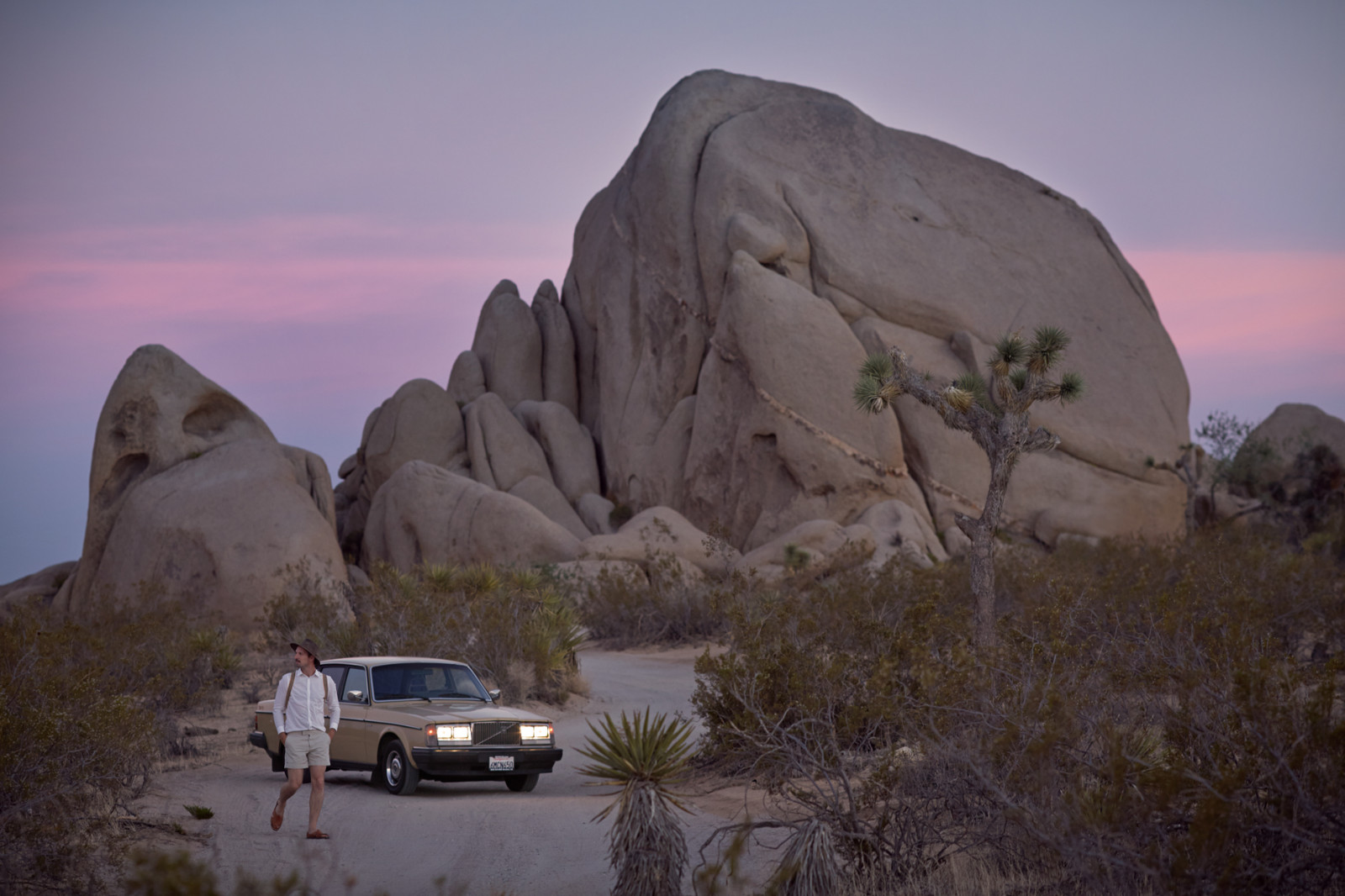 landskab, portræt, solnedgang, bakke, klippe, bil, himmel, ørken, Nationalpark, ødemark, bue, skumring, Volvo, 1985, dannelse, Kampesten, Terræn, træ, bjerg, goldenhour, 240, naturallight, geologi, bjergrige landskabsformer, wadi, Badlands, Lipariske landskabsform, shrubland, sennep, økoregion, joshuatree, canon5dmark3, grundfjeld, skrænt, outcrop, ryanschude, wwwryanschudecom, themtheirs, photoseries, jumborocks, canon135mmlseries, plant community, batholith