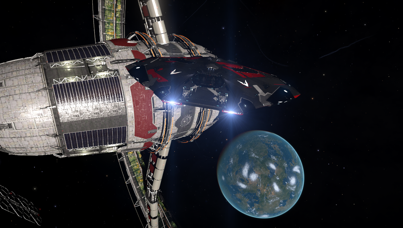 spazio, veicolo, stelle, Terra, navicella spaziale, stazione Spaziale, Elite Dangerous, satellitare, Stazioni orbitali, immagine dello schermo, navicella spaziale, atmosfera della terra, spazio, oggetto astronomico