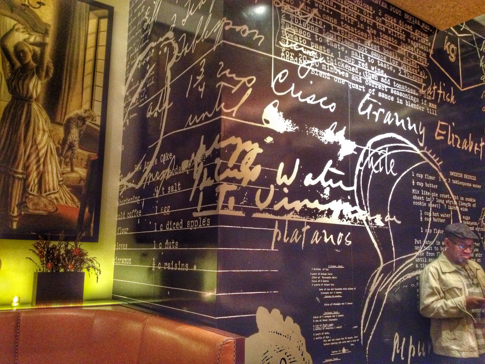 stěna, restaurace, Manhattan, UMĚNÍ, Harlem, redrooster