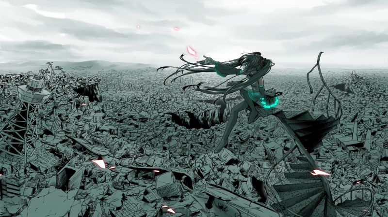 สาวอะนิเมะ, หิมะ, ฤดูหนาว, Vocaloid, Hatsune Miku, ดอกไม้ สาวอะนิเมะ, หิมะ, ฤดูหนาว, Vocaloid, Hatsune Miku, ดอกไม้