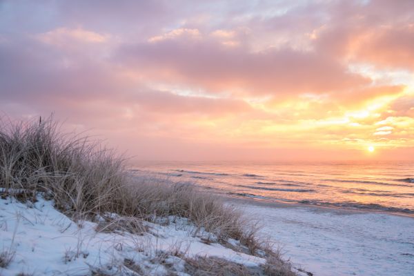 sunlight, sunset, sea, shore, water, sand