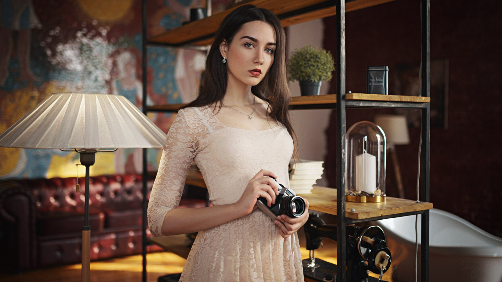 Wallpaper Sergey Zhirnov, interior, room, camera, women 1920x1080