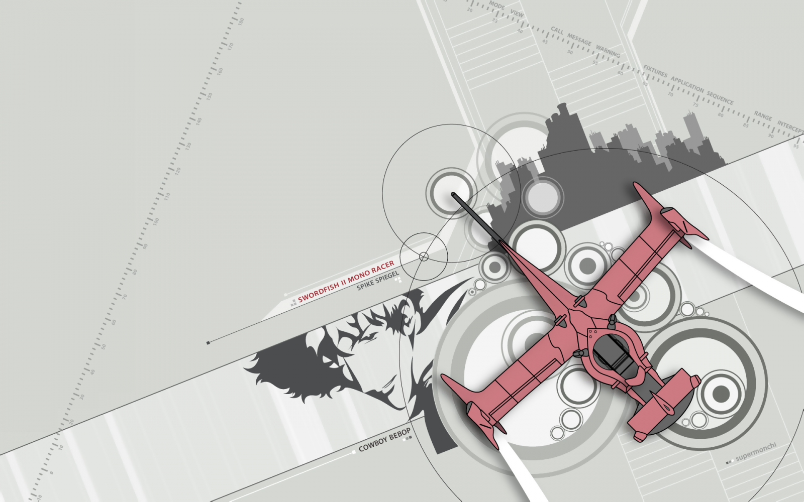 ภาพวาด, ภาพประกอบ, อะนิเมะ, อาวุธ, การ์ตูน, ยี่ห้อ, Cowboy Bebop, Swordfish II, บรรทัด, ปีก, ร่าง, ตัวอักษร, แผนภาพ