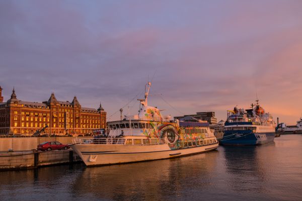 boat,sunset,sea,reflection,vehicle,ship