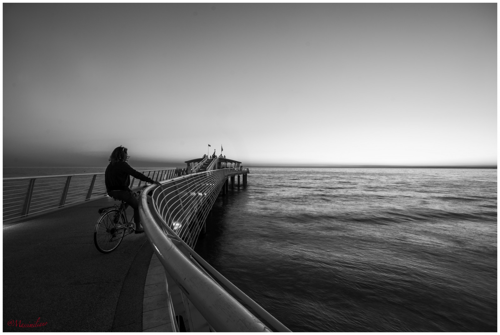 černobílý, moře, voda, nebe, fotografování, uklidnit, horizont, molo, tělesné, oceán, vlna, Černý a bílý, monochromatické fotografování, Versilia, stock photography, fixed link