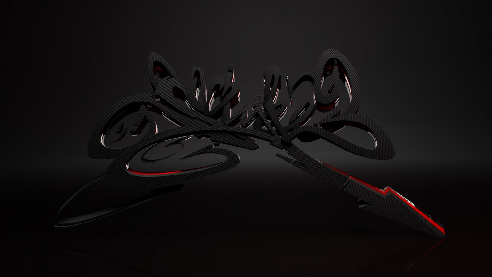 Masaüstü siyah, Illüstrasyon, dijital sanat, Render, kırmızı