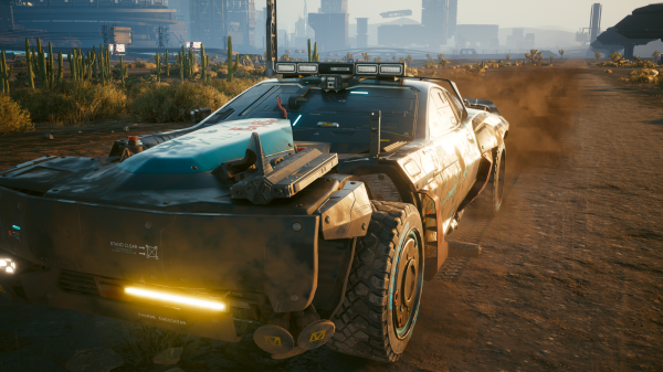 smoke,sand,car,offroad,desert,cyberpunk