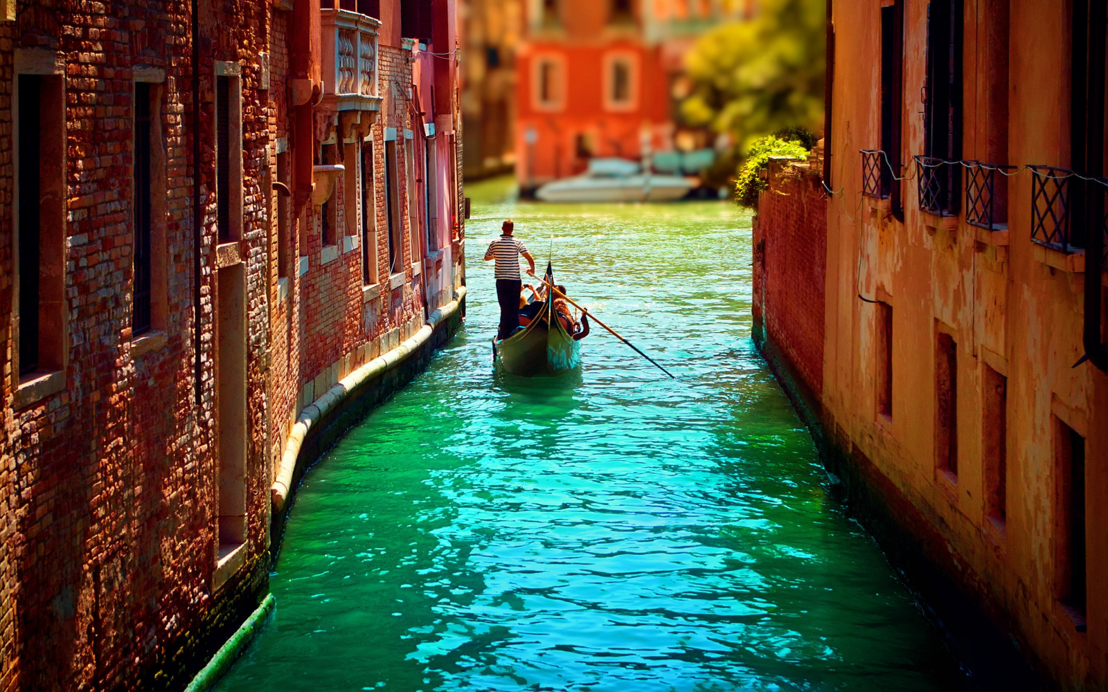 Wallpaper people, boat, water, reflection, Venice, vehicle, evening