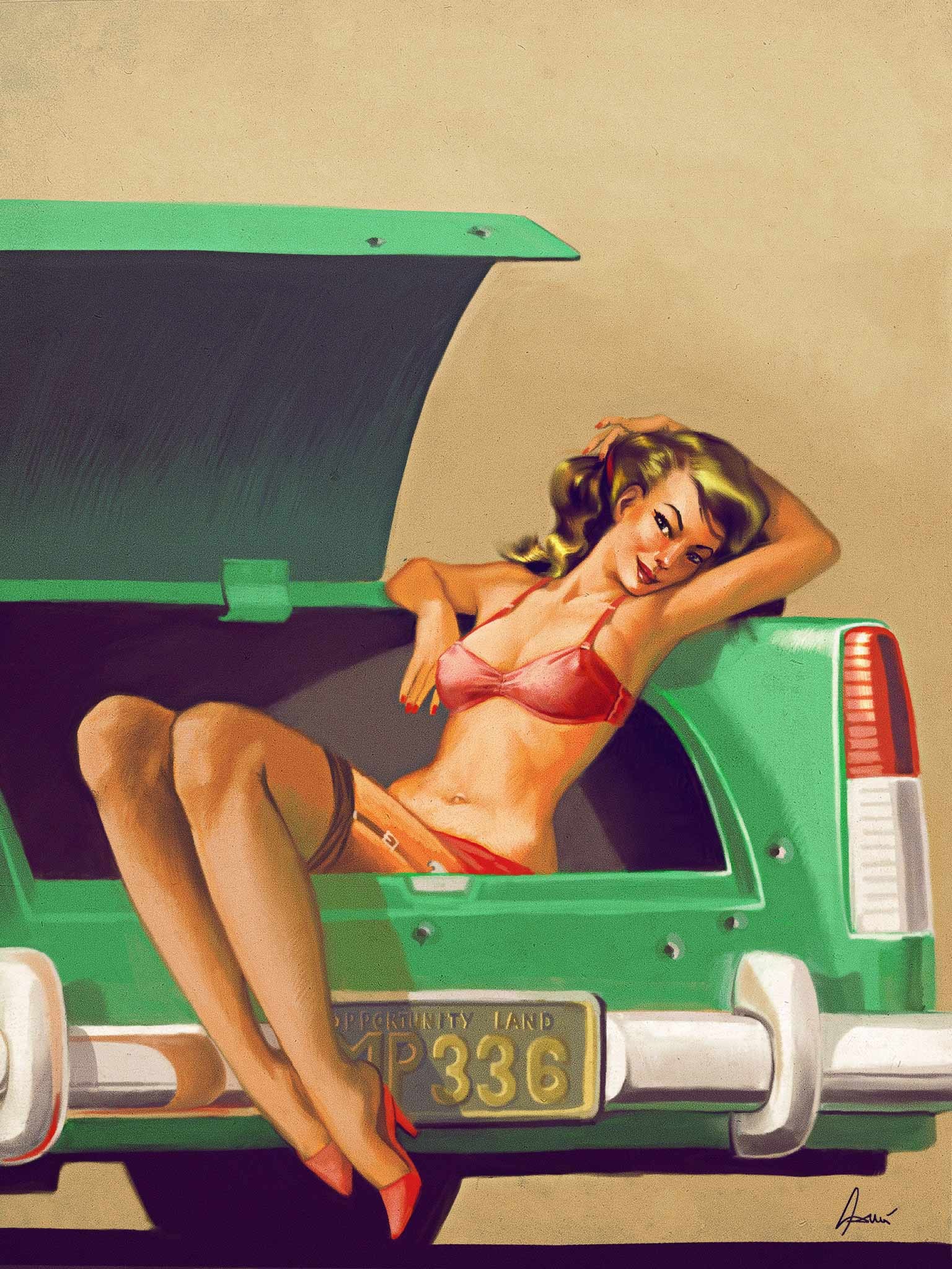 ilustrace, auto, umělecká díla, punčochy, kreslená pohádka, Osoba, pinup modely, hrát si, sval, paže, Lidské tělo, lidská činnost