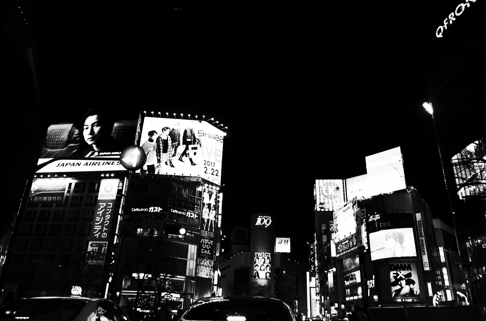 Wallpaper Japan, city, cityscape, night, skyline, metropolis, Tokyo, shape, darkness, gr