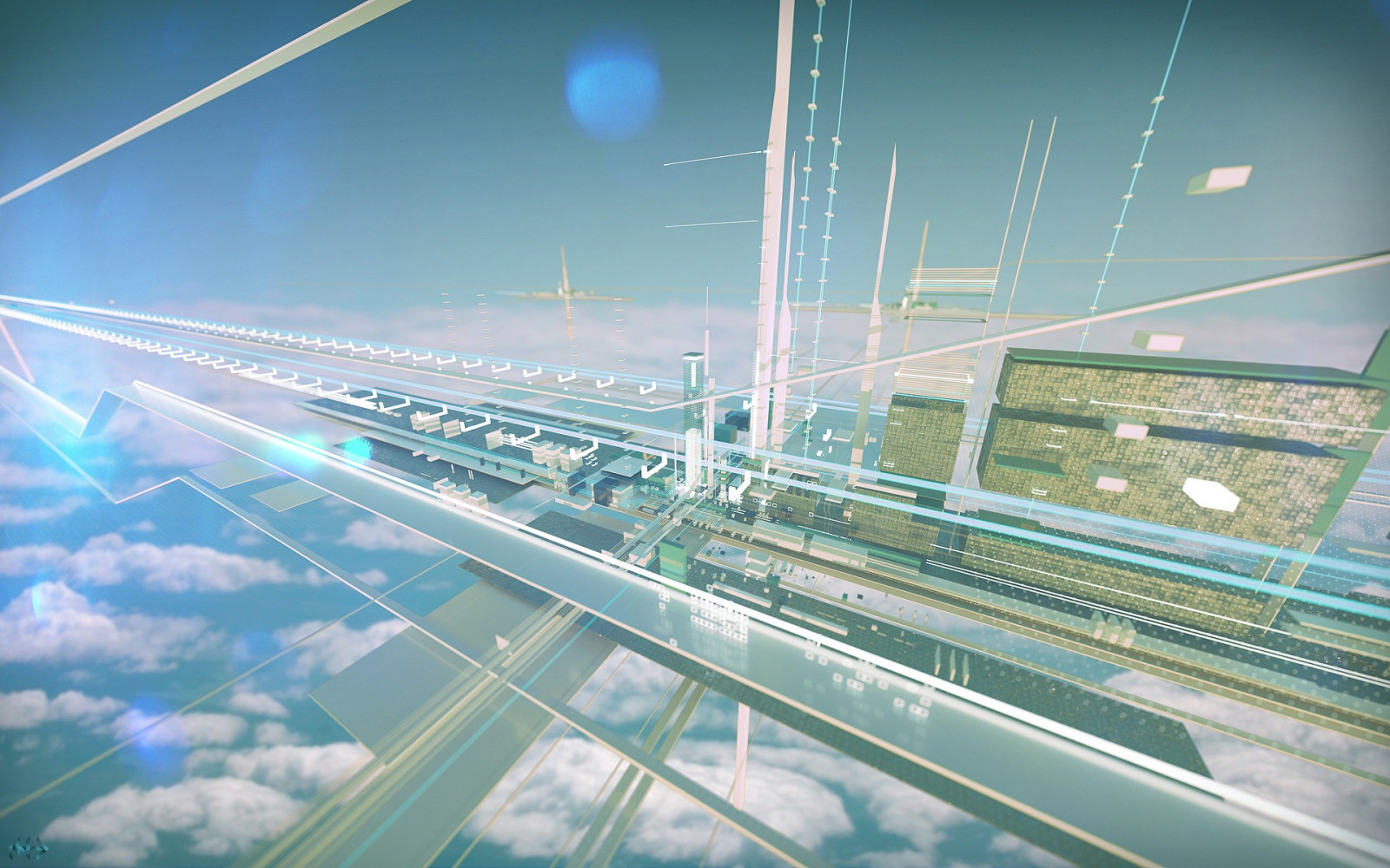 1920x1200 px, 3D, wolken