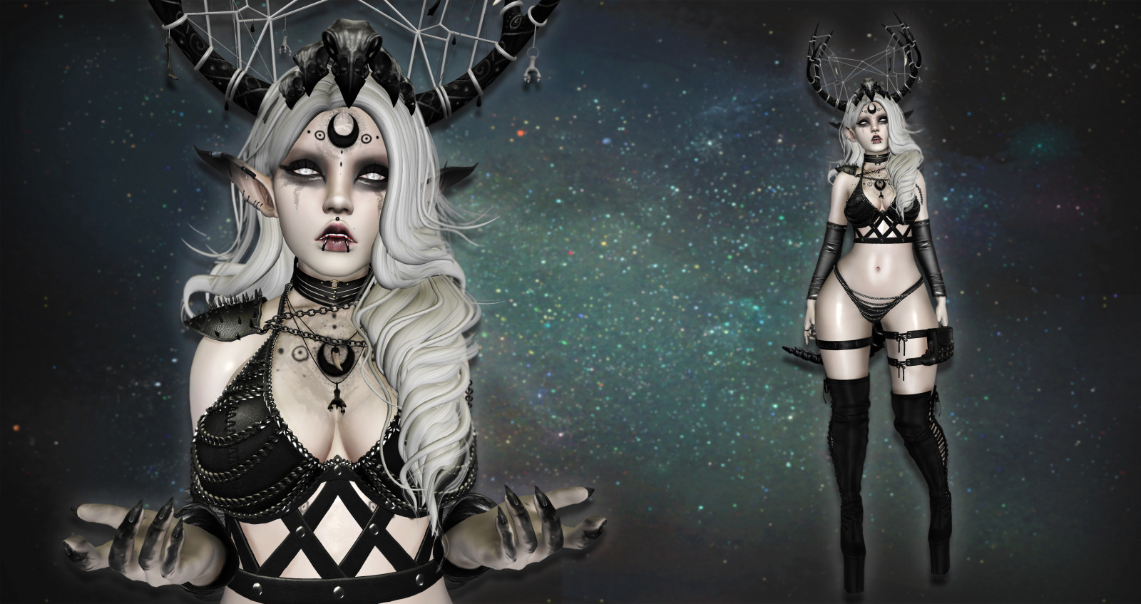 illustration, mörk, anime, kuslig, demon, gotiska, succubus, goth, mörker, SL, andra liv, skärmdump, dator tapet