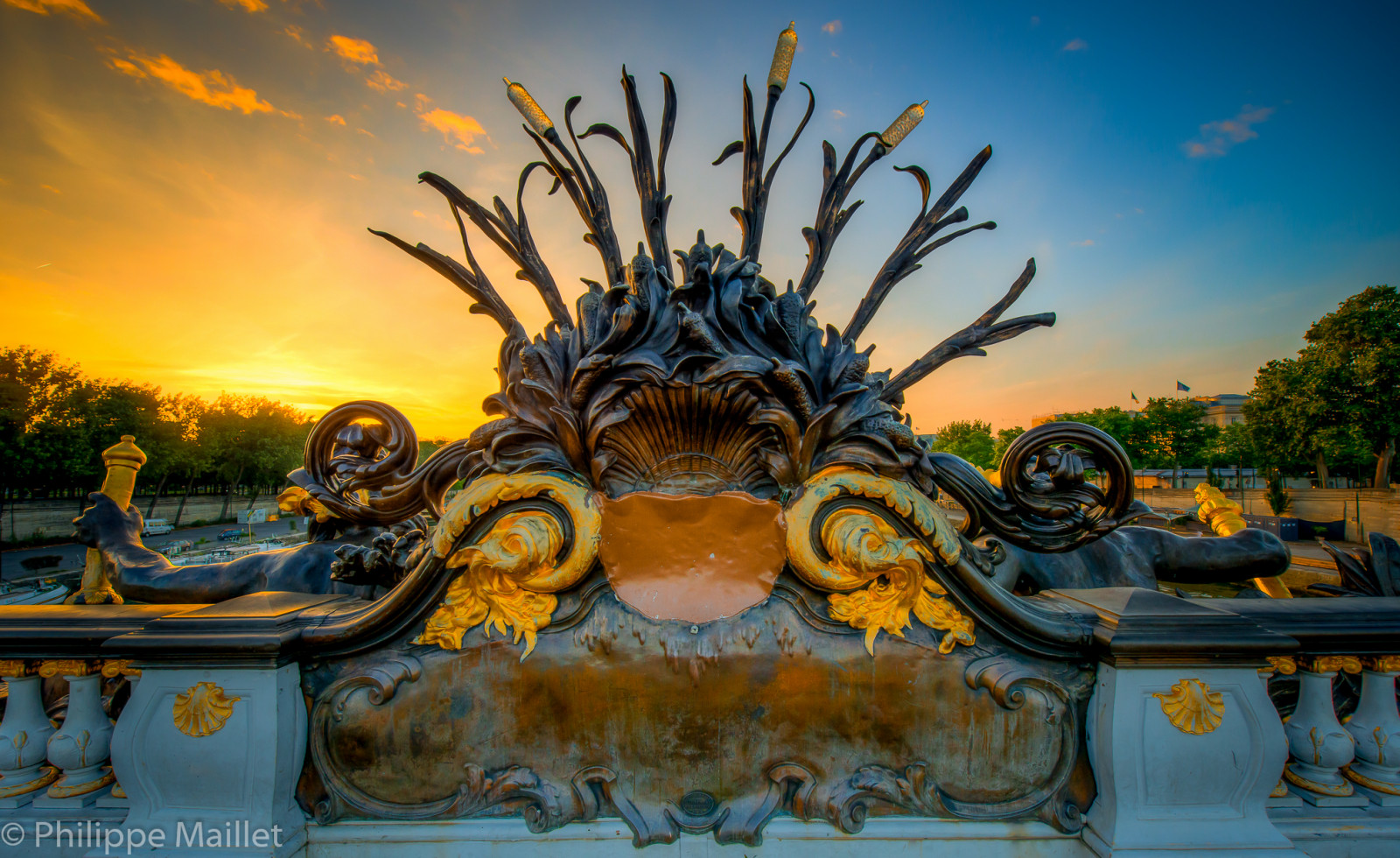 สะพาน, สีน้ำเงิน, ปารีส, สีเหลือง, พระอาทิตย์ขึ้น, Nikon, iii, ปอง, การสมมาตร, nikkor, alexandre, HDR, Neva, d800, nymphs, nymphes, 1424 มม