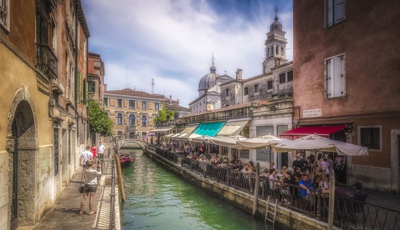 ulice, vodní, tělo z vody, město, kanál, město